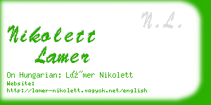 nikolett lamer business card